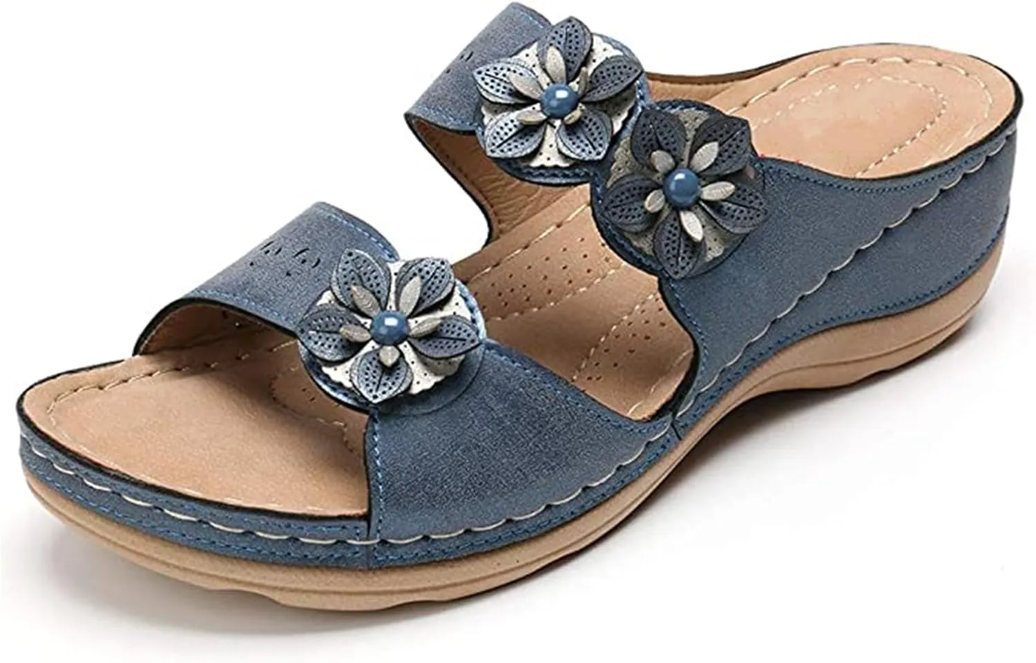 Ladmiple Orthotic Dress Sandals For Women With Arch Support Orthopedic Flip Flops Soft Summer Beach Shoes Comfortable Slides