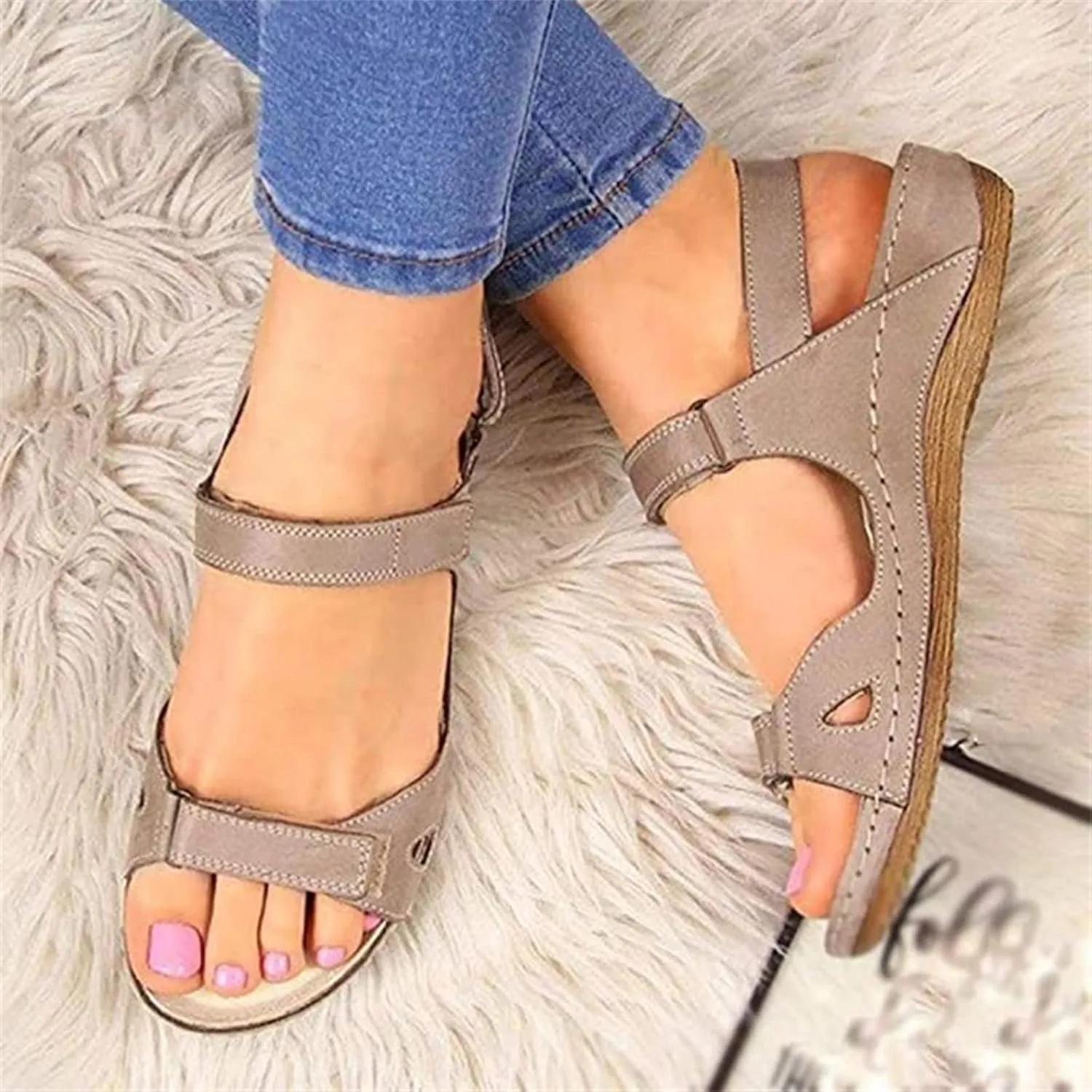 Ladmiple Orthotic Sandals For Women Dressy Summer Orthopedic Flip Flops Soft Comfortable Slides Beach Shoes With Arch Support