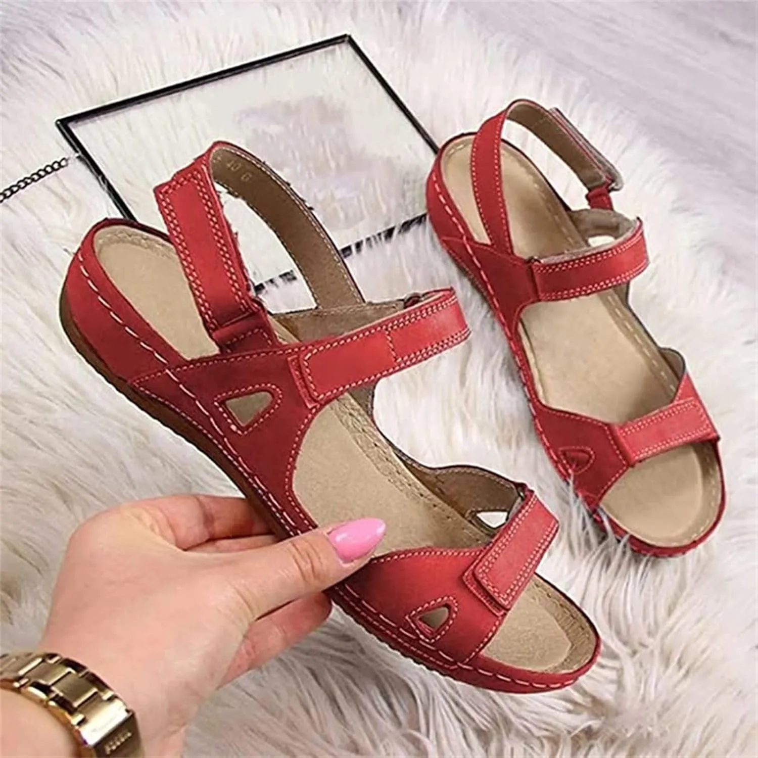 Ladmiple Orthotic Sandals For Women Dressy Summer Orthopedic Flip Flops Soft Comfortable Slides Beach Shoes With Arch Support