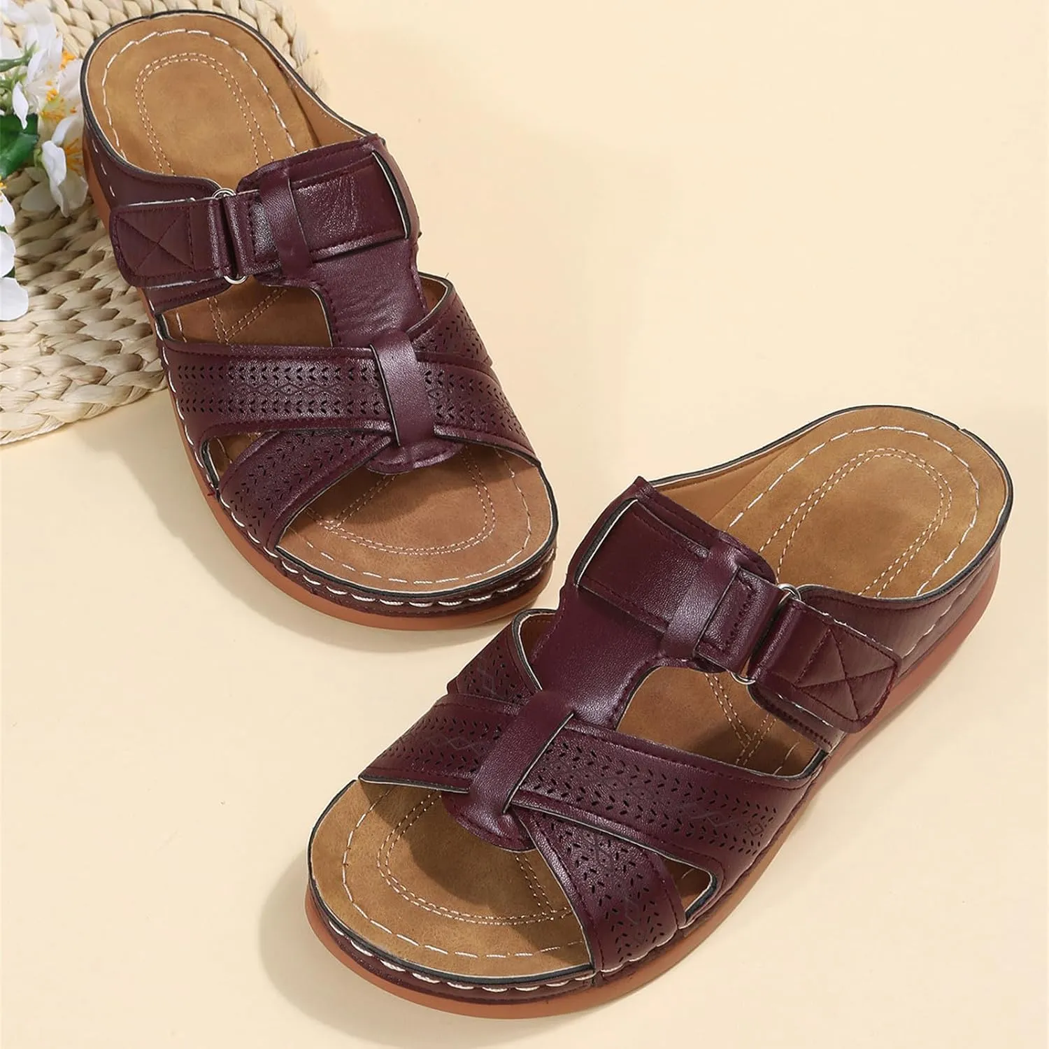 Ladmiple Orthotic Sandals For Women Wide Width Arch Support Orthopedic Flip Flops Soft Summer Dressy Comfortable Slides 2024