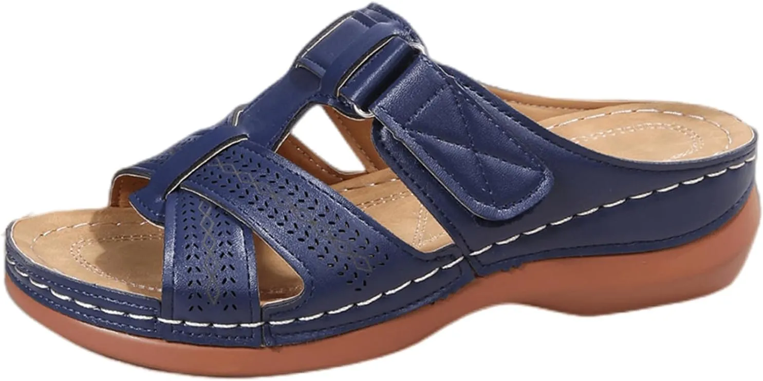 Ladmiple Sandals Women Dressy Summer Flat Arch Support Orthopedic Flip Flops Soft Comfortable Walking Orthotic Slides 2024