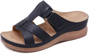 Ladmiple Sandals Women Dressy Summer Flat Arch Support Orthopedic Flip Flops Soft Comfortable Walking Orthotic Slides 2024