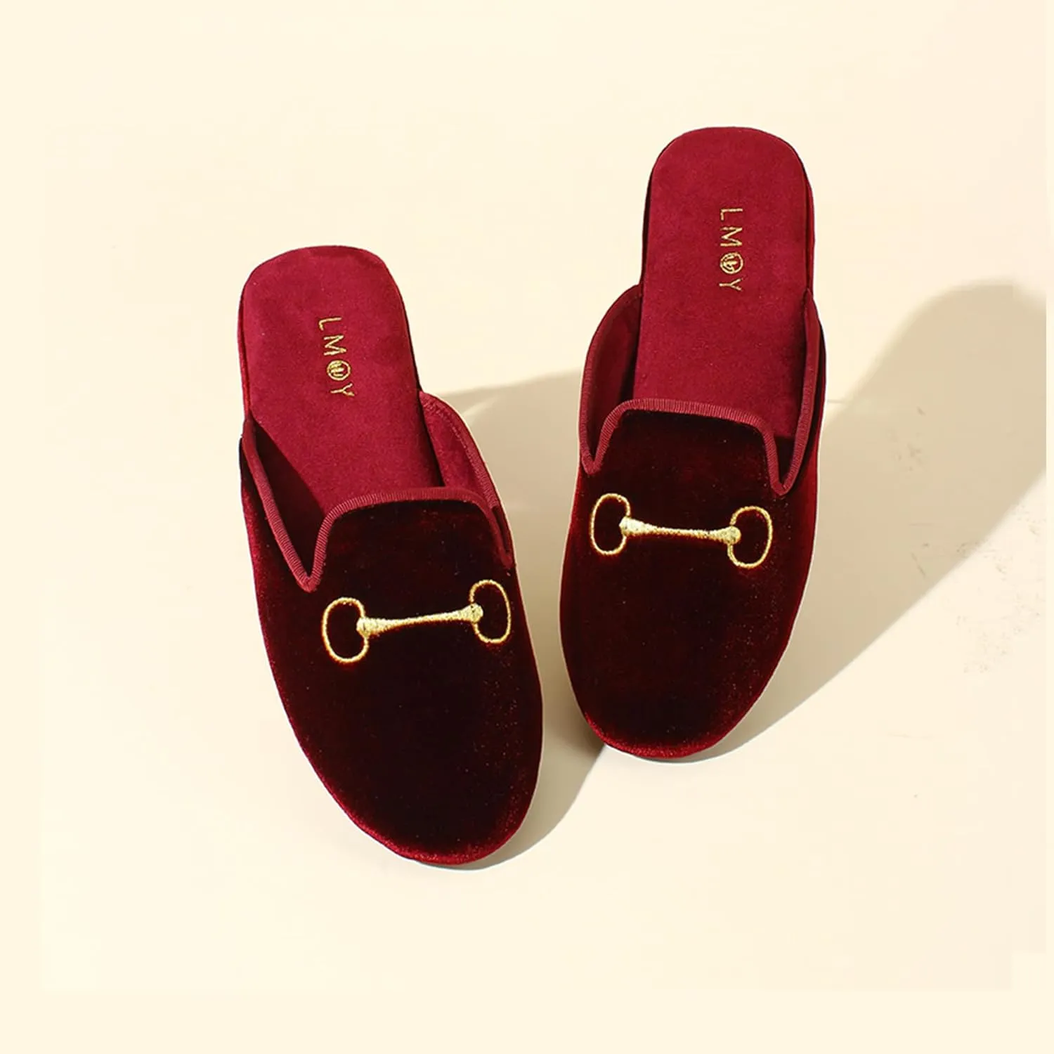 LMOY Velvet Slippers Women'S Slippers House Lightweight Non-Slip Elegant House Slippers
