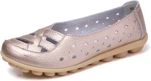 Loafer Casual Flats for Women Penny Comfort Slip On Shoes Wide Width Walking Orthopedic Loafers Comfortable Moccasins Breathable Lightweight Round Toe Nurse Loafer Driving Walking Flat Work Shoes