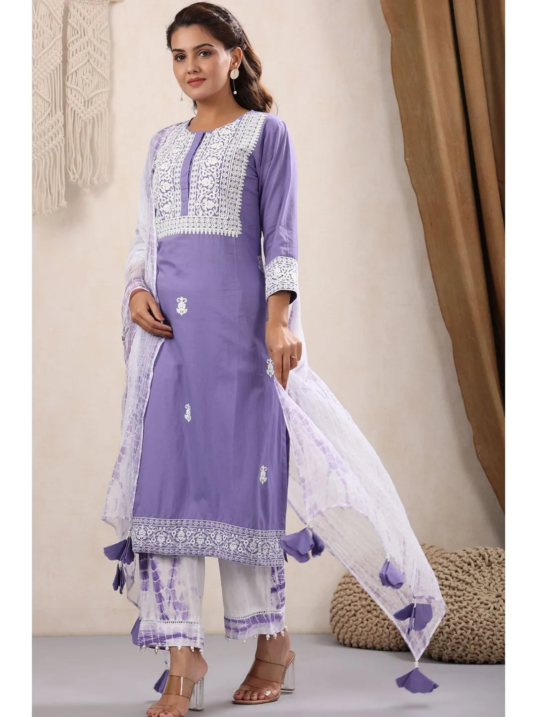 Mariam Cotton Embroidered 3-Piece Kurta Set