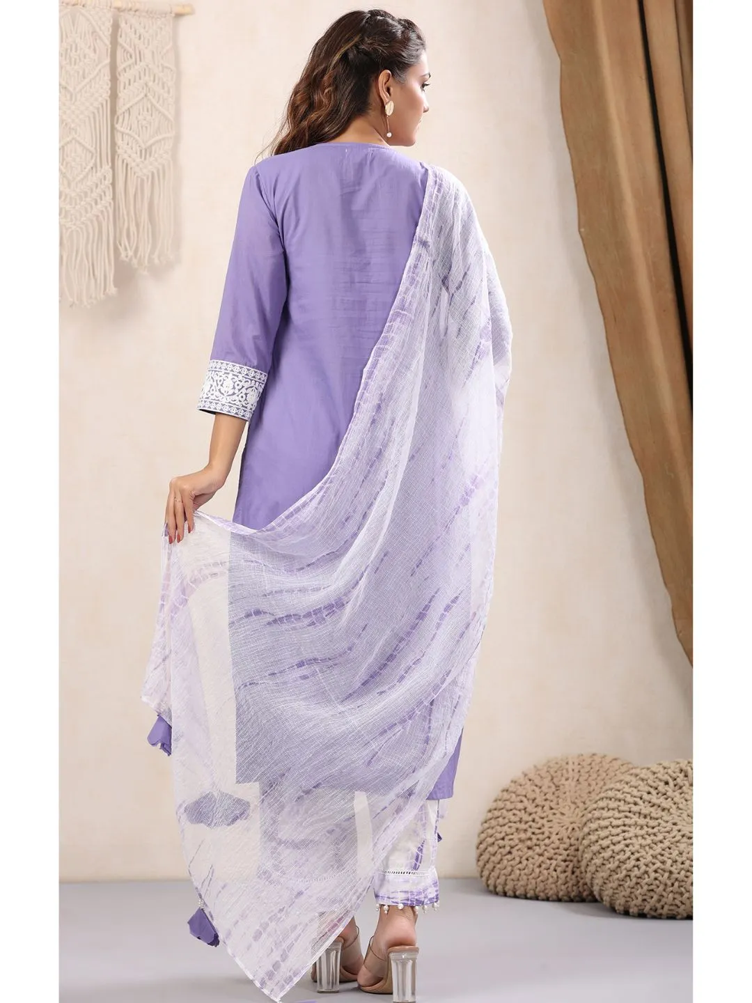 Mariam Cotton Embroidered 3-Piece Kurta Set