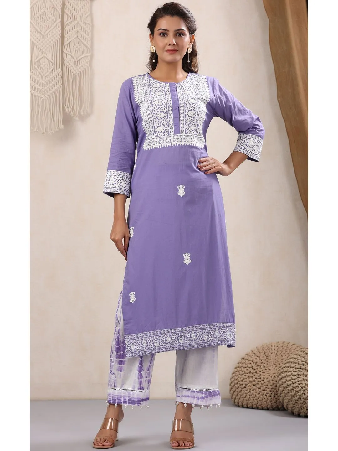 Mariam Cotton Embroidered 3-Piece Kurta Set
