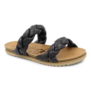 Mariana Braided Strap Sandals - Black