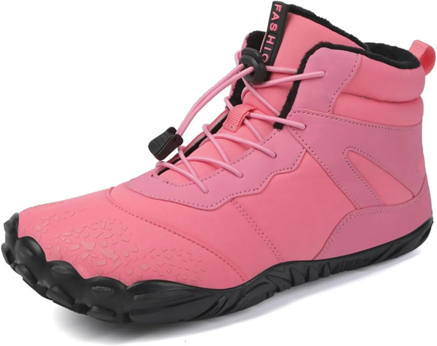 Men Work Boots Steel Toe Hiking Sneakers Warm Fur Lined Working Shoes for Women Business Casual Slip On Platform Shoes Lightweight Comfortable Hike Grounded Footwear
