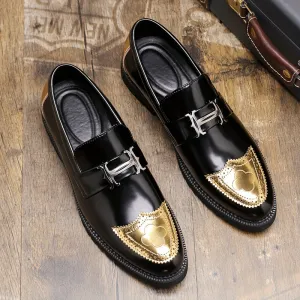 Men's Dress Footwear For Formal Events |
 Vintage SlipOn Loafers  | Black Or Golden