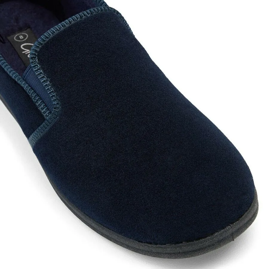 Mens Grosby Percy Slippers Navy
