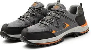 Men's Hiking Shoes, Ladies Hiking Shoes, Work Shoes, Anti-Smashing, Anti-Wearing, Non-Slip, Shock-Absorbing, Soft (Color : Gris, Size : 8)