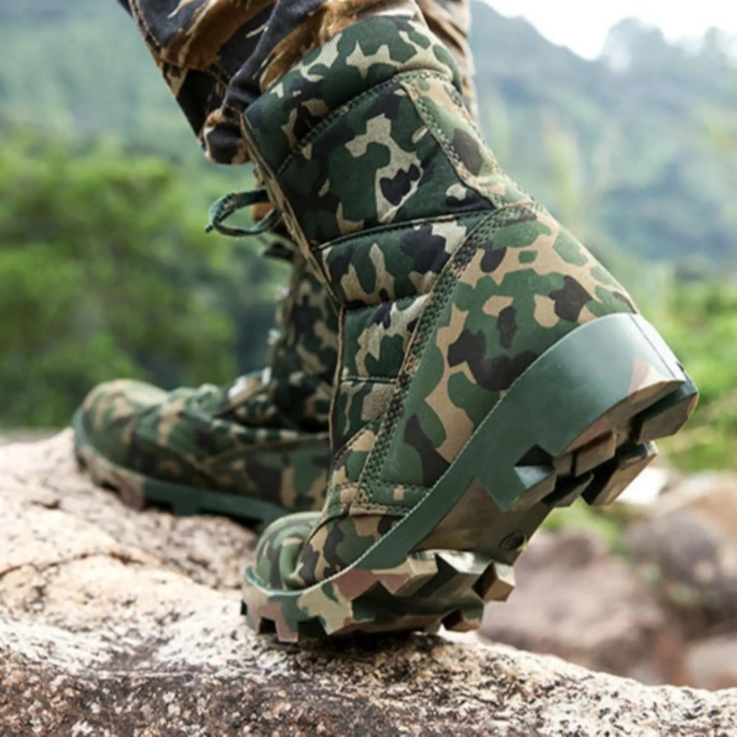 Men's Hiking Work Boots Tactical Boots, Waterproof Slip Resistant Hiking Shoes, Four Seasons Camp Outdoor Desert