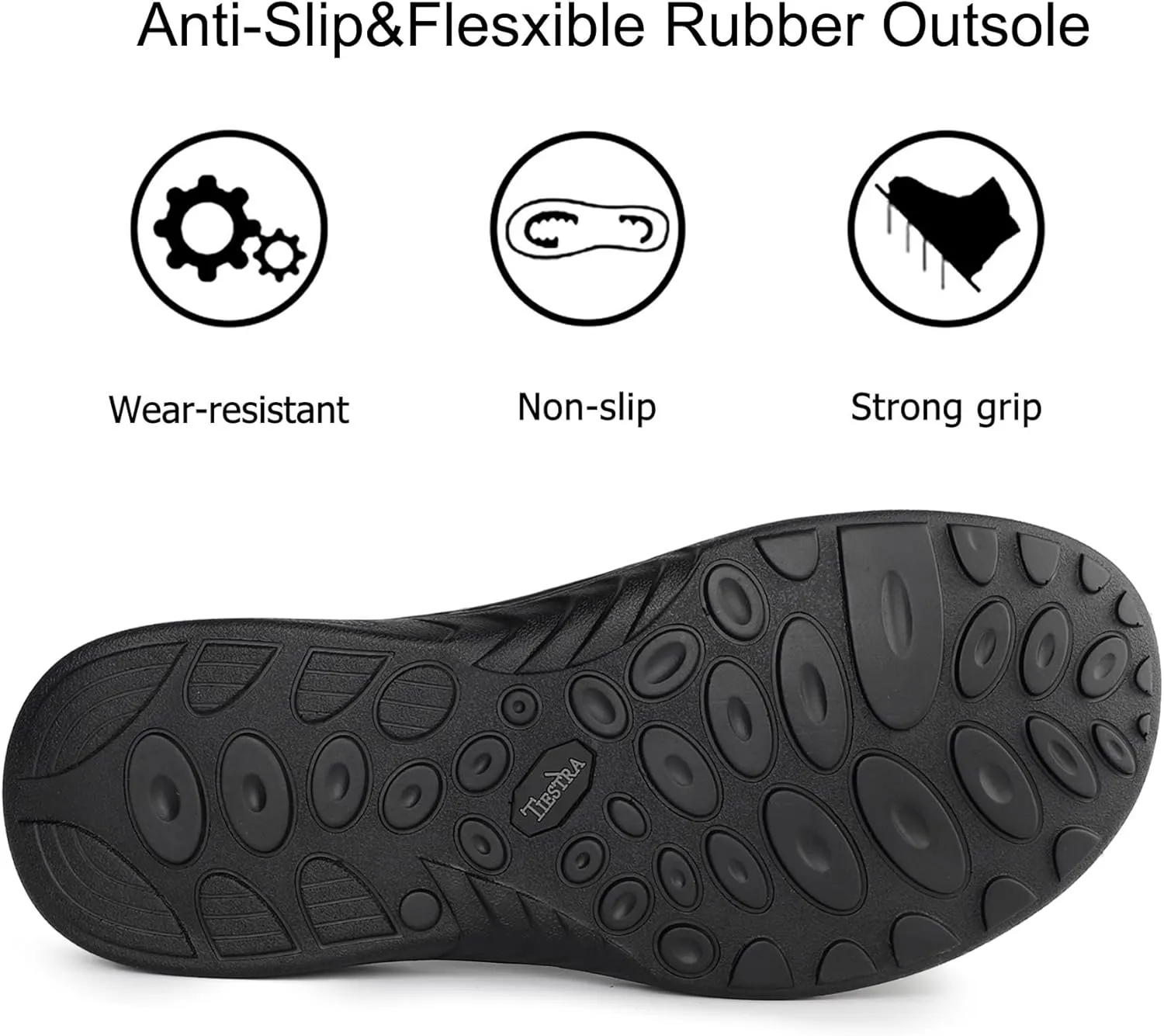 Men's Leather Slide Sandals With Memory Foam - Comfortable Lightweight Summer Casual Slip-On Sandals for Indoor & Outdoor, Beach, Pool, House Slippers