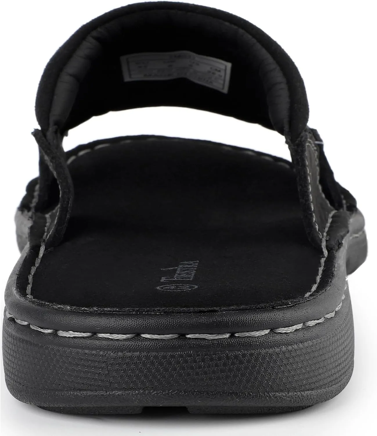 Men's Leather Slide Sandals With Memory Foam - Comfortable Lightweight Summer Casual Slip-On Sandals for Indoor & Outdoor, Beach, Pool, House Slippers