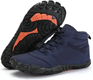 Mens Winter Trekking Backpacking Snow Boots Water Resistant Shoes Anti-Slip Fully Fur Lined Casual Lightweight Hiking Boot Men's High Top Barefoot Shoes Minimalist Trail Running Shoes Ankle Boots