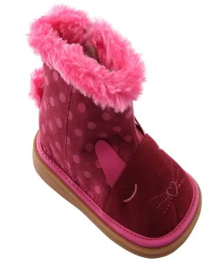 Mooshu Trainers Girls Pink Ellexi Bunny Squeaker Boots 5-9 Toddler