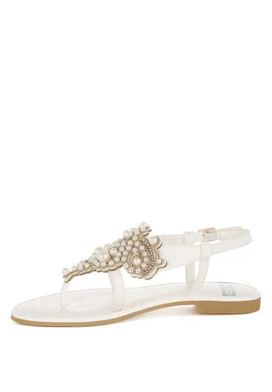 Nayasa Pn Buckle Pearls Flats