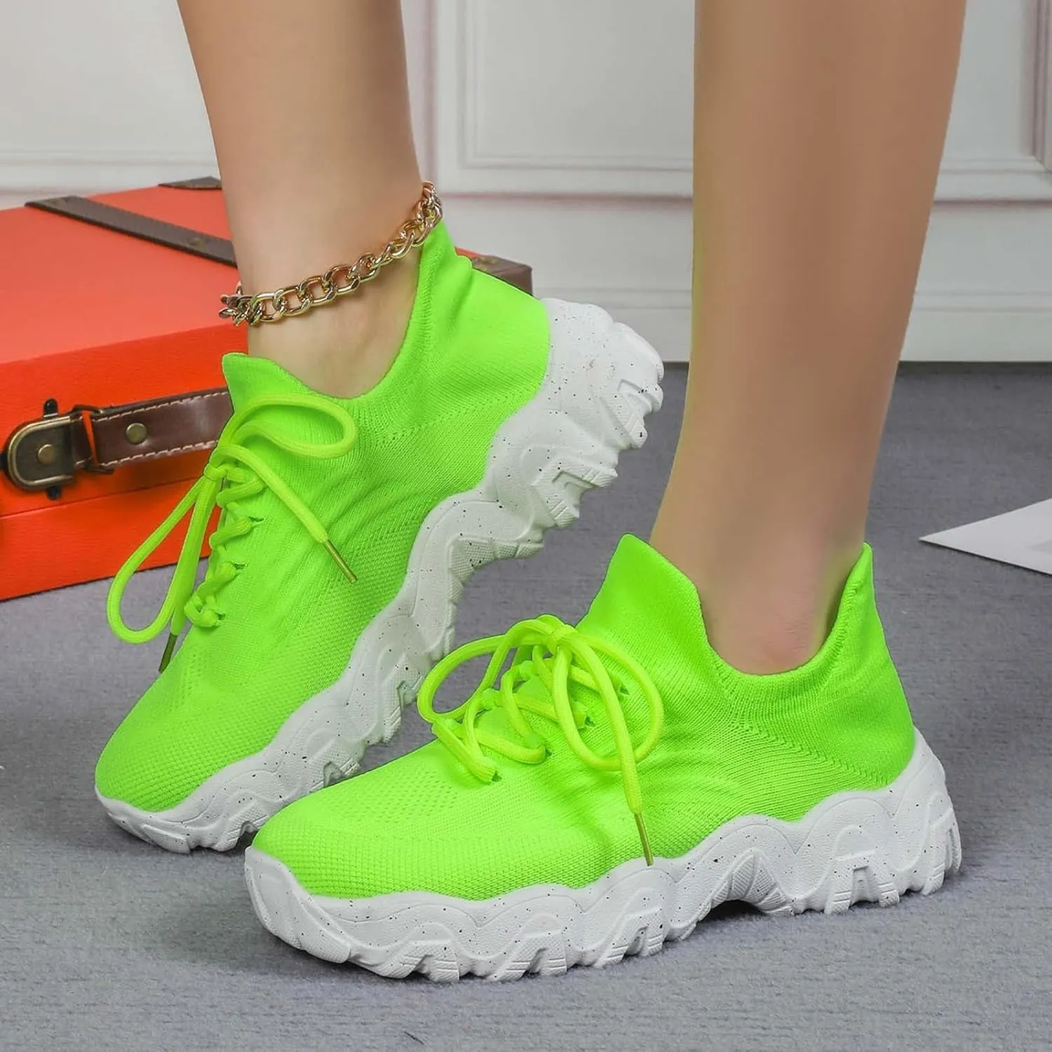 Ortho Pro Shoes for Women Wide Width Mesh Lace Lightweight Low-Cut Sneakers Comfortable Ankle Socks Non Slip Walking Sneakers Mesh Orthopedic Breathable Shoes