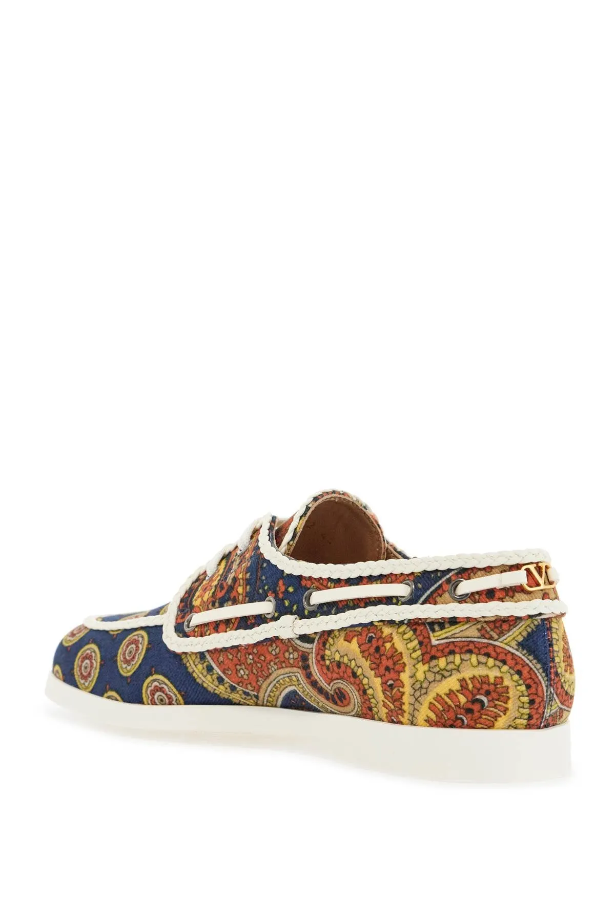 Paisley Cotton Boat Shoes