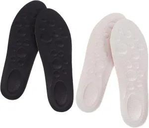 PartyKindom 2 Pairs Breathable Massage Insoles Arch Support Shoe Pads for Comfort Impact Reduction and Daily Sports Activities Suitable