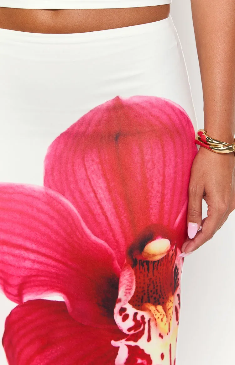Payge White Orchid Maxi Skirt