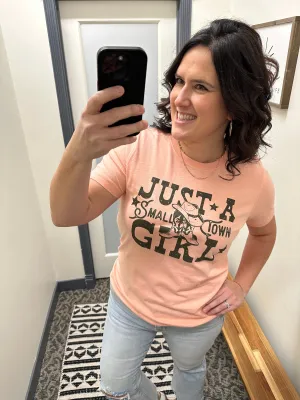 Peach Small Town Girl Graphic T