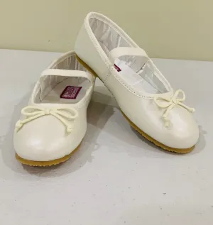 Pearl White Alia Ballerina Flats