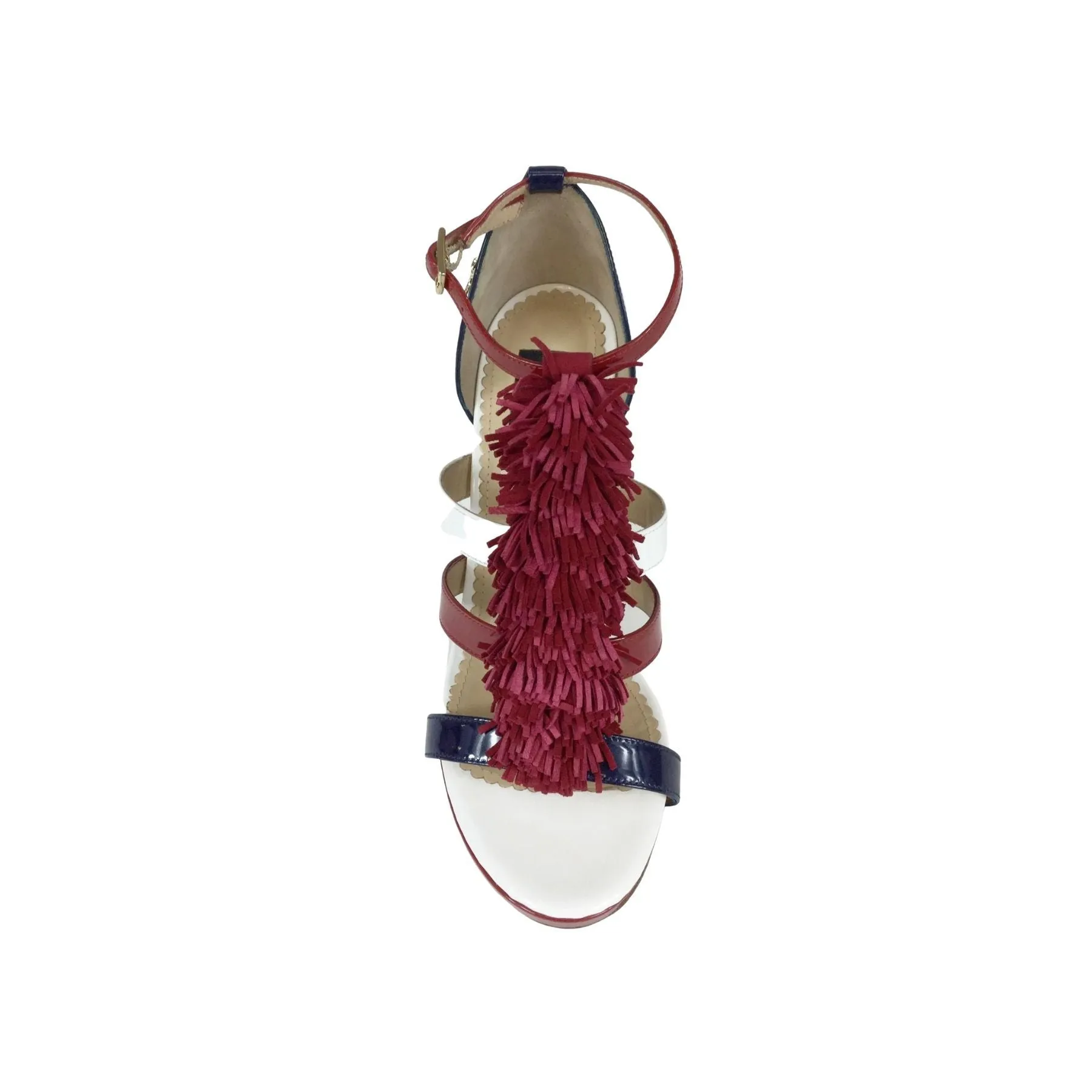 Red Fringe Sandals