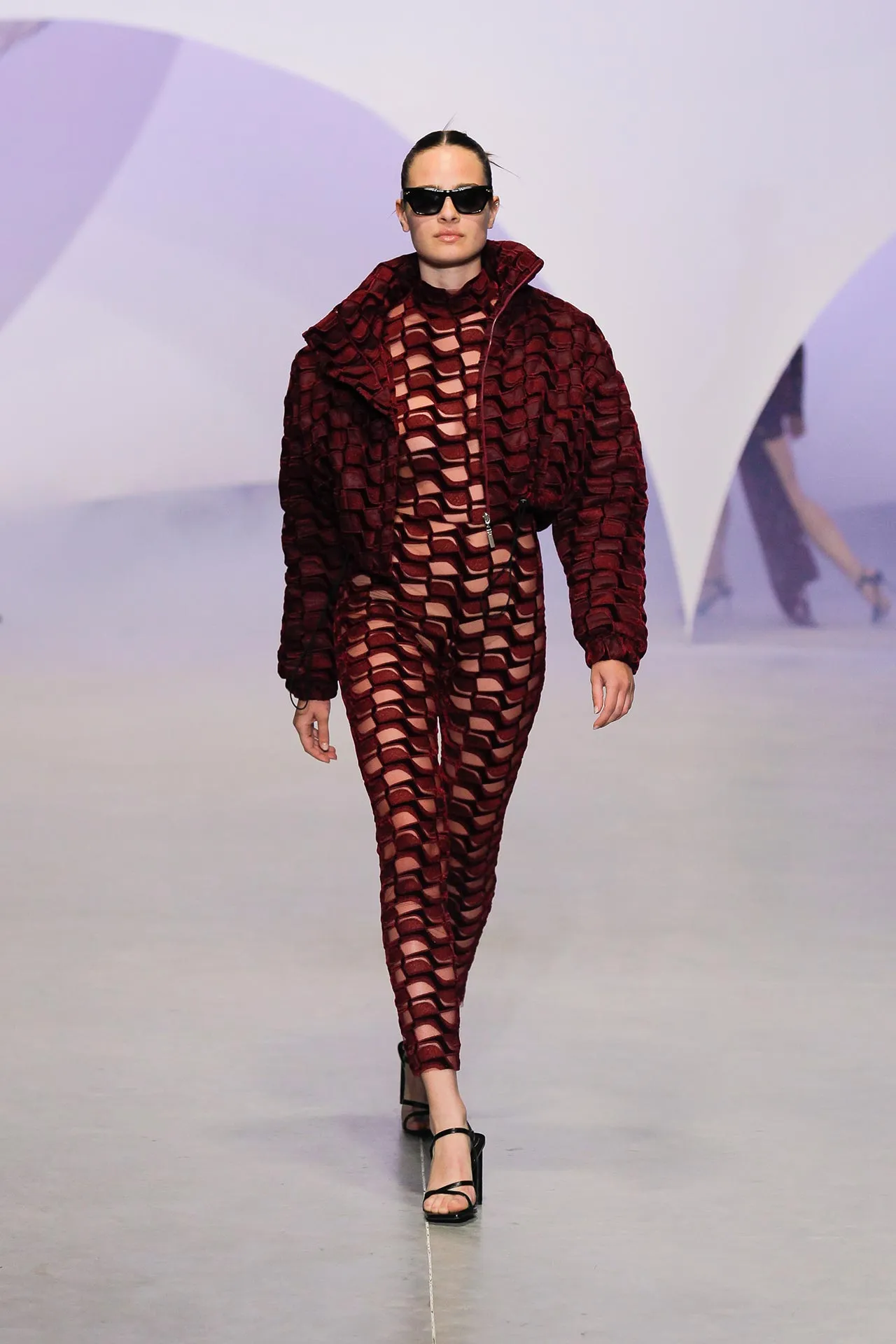 Red Velvet Puffer Jacket