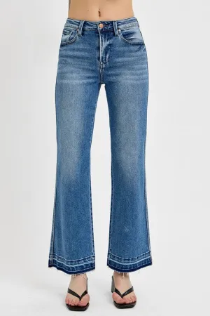 RISEN Full Size Raw Hem Wide-leg Jeans Plus Size