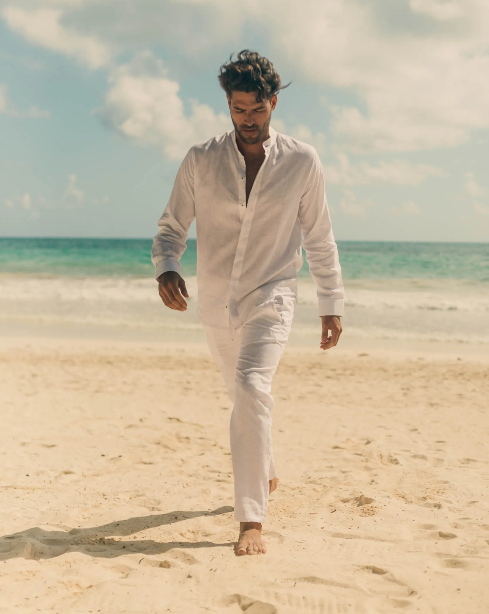 SARDINIA Linen Pant - White