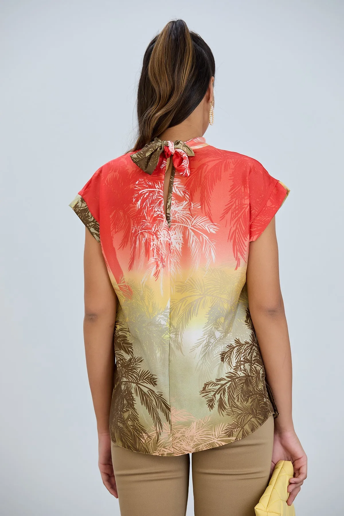 Short Sleeve Multicolour Botanical print Shirt