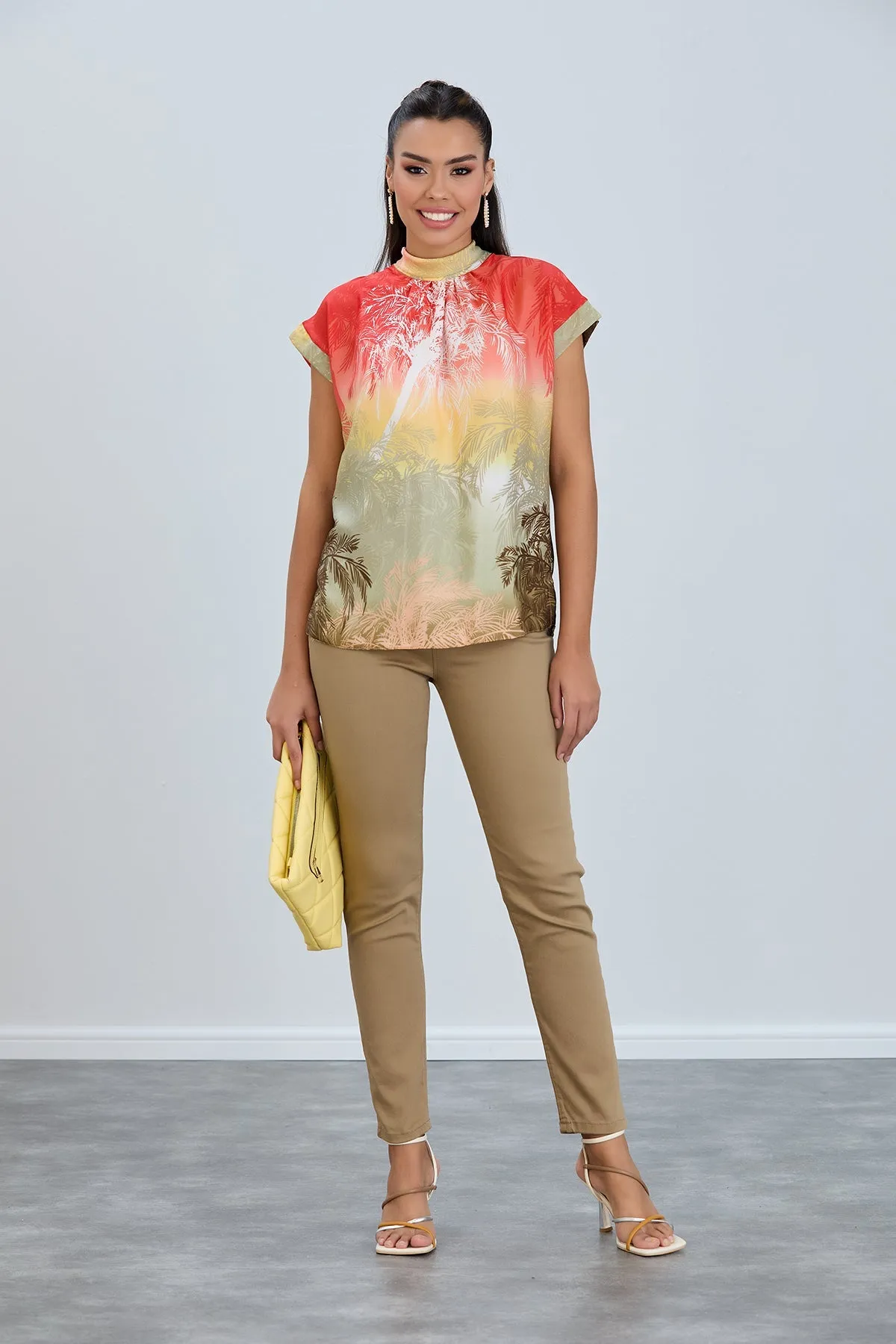 Short Sleeve Multicolour Botanical print Shirt