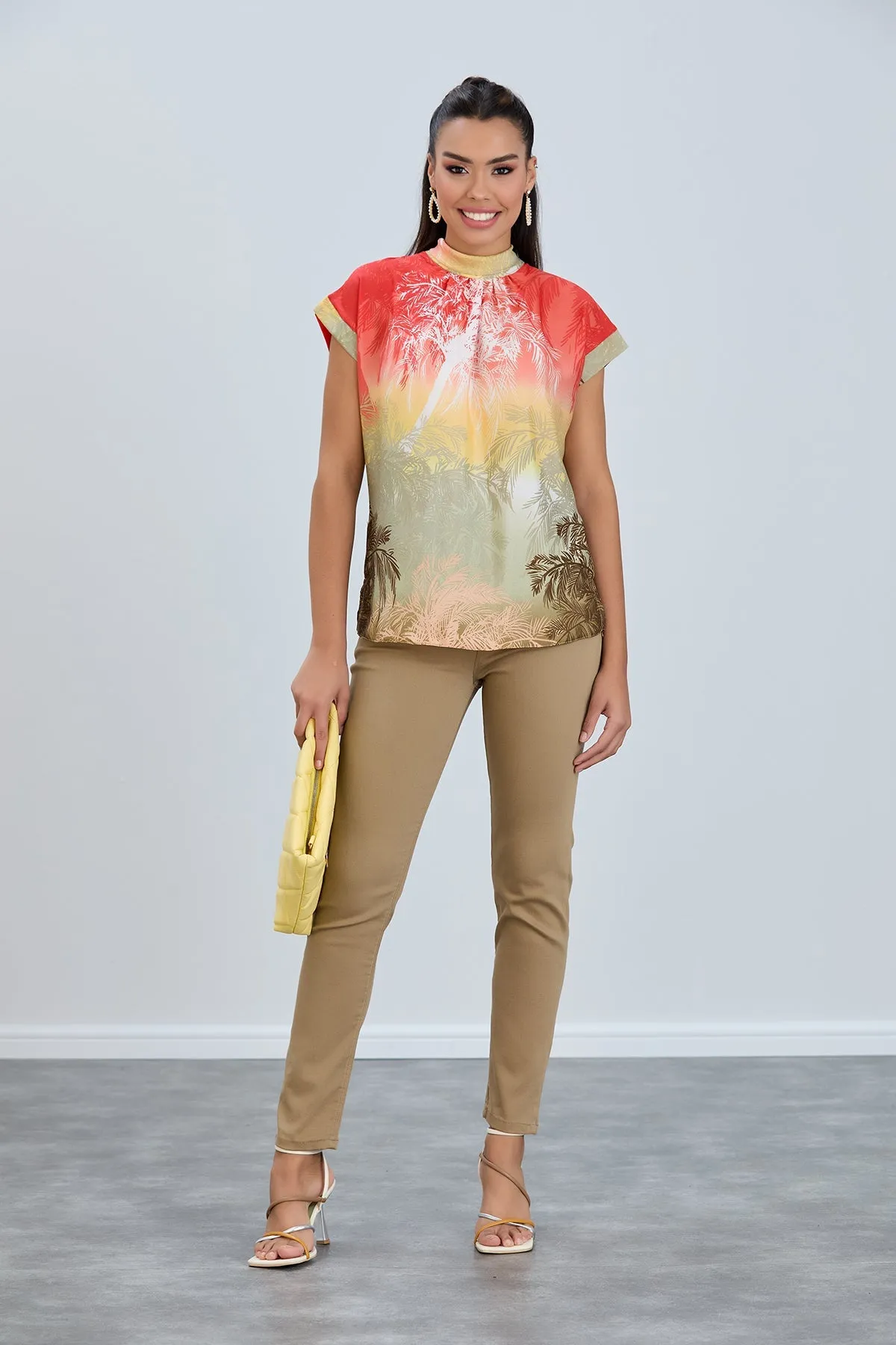 Short Sleeve Multicolour Botanical print Shirt