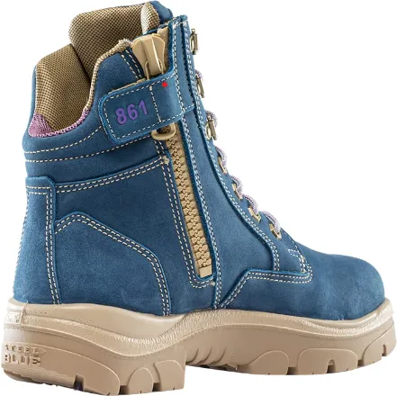 Steel Blue Women's Jungle 6" WP Soft Toe Cross Zip Ankle Boot - Sand - 812861