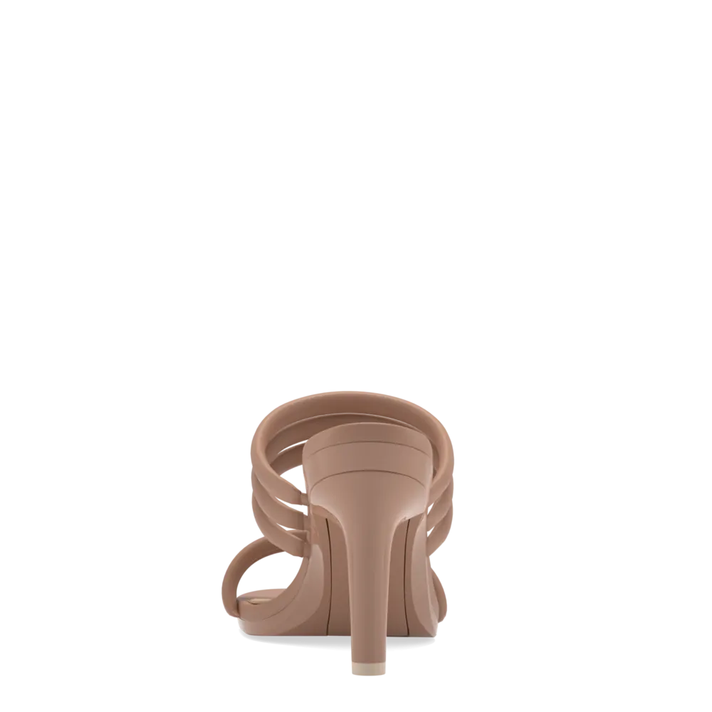 The Slide - Latte Vegan Leather Rope 4 Stiletto