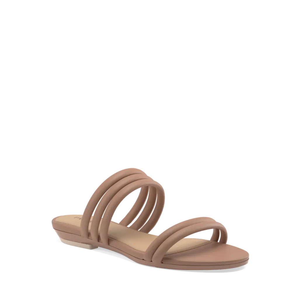 The Slide - Latte Vegan Leather Rope 4 Stiletto