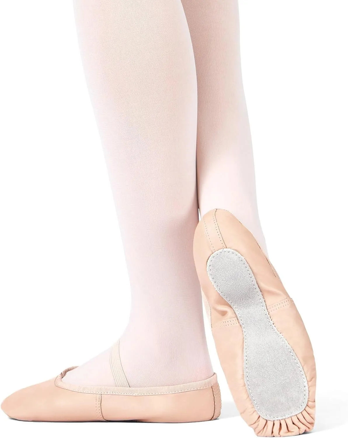 Theatricals Girls Beginner Leather Full Sole Ballet Shoes