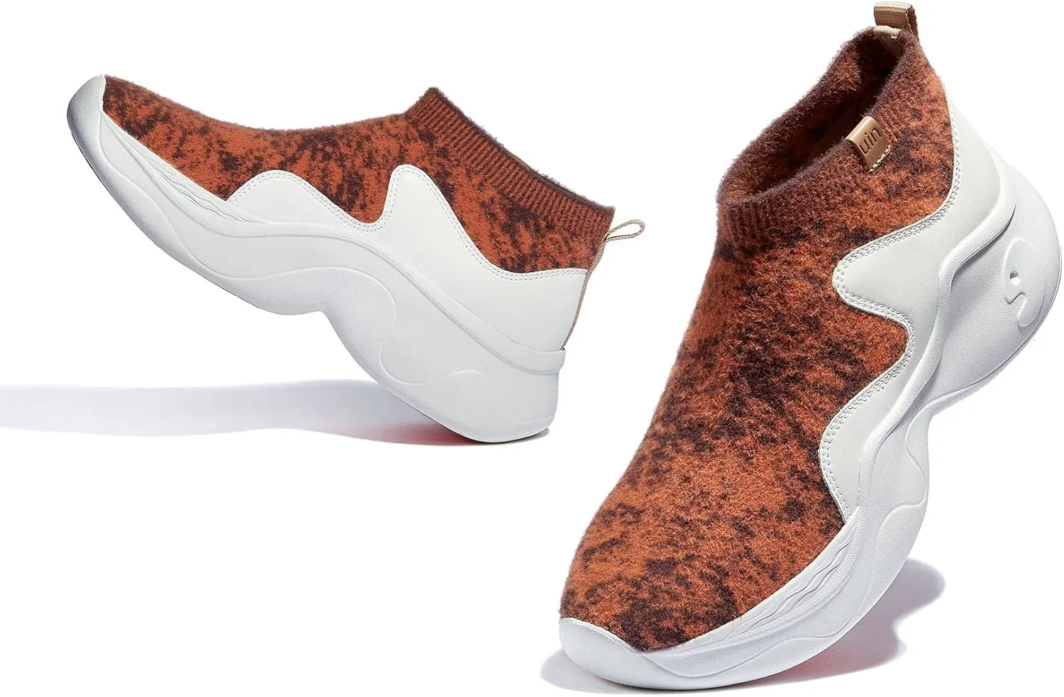 UIN Women's High Top Knitted Chunky Sneakers Casual Lightweight Comfort Dad Shoes Palma 