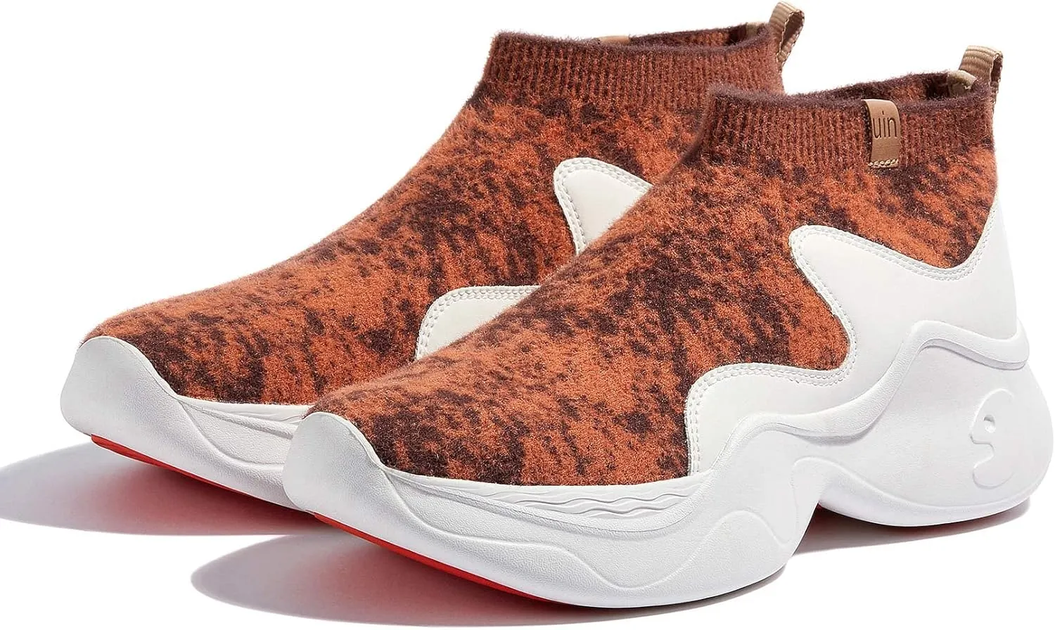 UIN Women's High Top Knitted Chunky Sneakers Casual Lightweight Comfort Dad Shoes Palma 