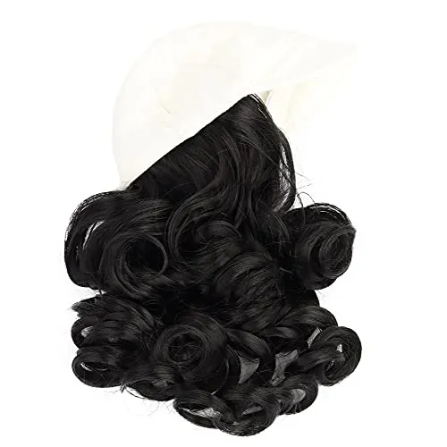 White Baseball Wig Cap w/Curly Hair, 2 Piece Jacket and Jeans, 1 Pair of Sneakers for 18inch Doll