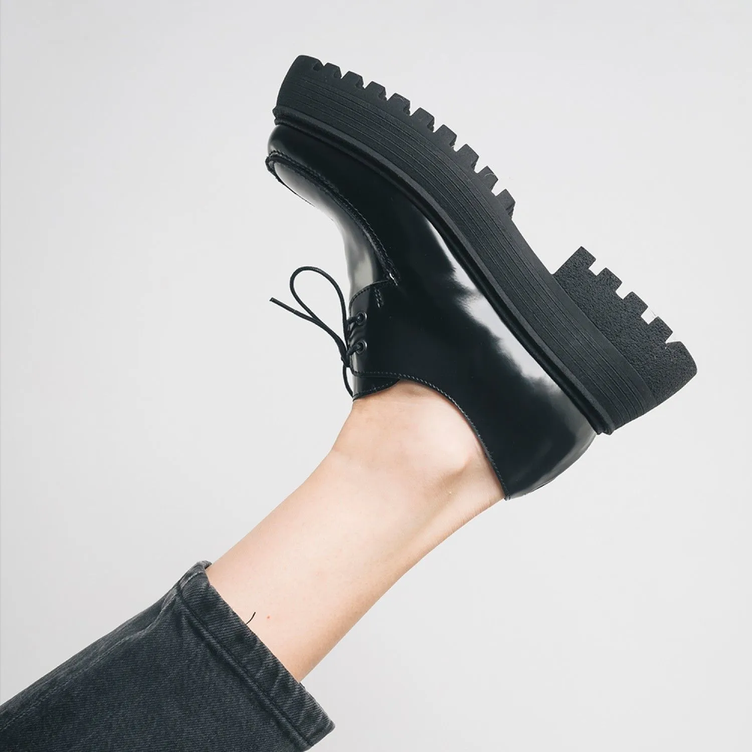 Winni Vegan Chunky Platform Shoes Black