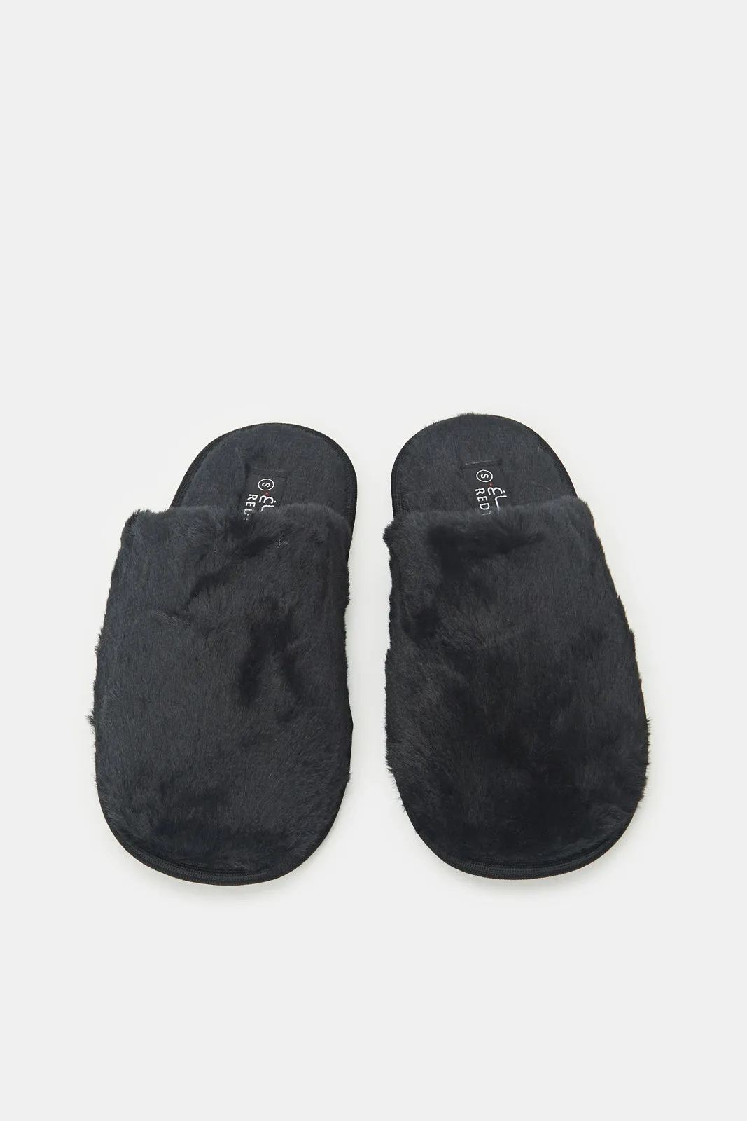 Women Black Closed Toe Classic Slipper