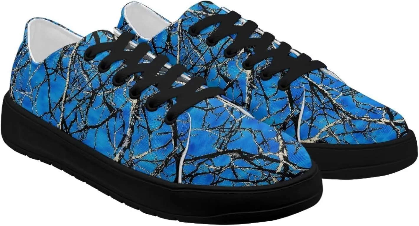 Women Classic Fashion Sneakers Lace Up Low Top Canvas Casual Sneakers Lightweight Breathable Comfort Wide Toe Shoes