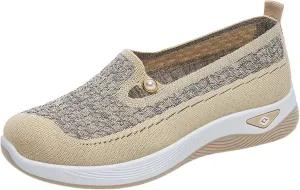 Women Orthopedic Shoes Breathable Soft Mesh Go Walking Shoes Lightweight Slip on Memory Foam Athletic Tennis Sneakers