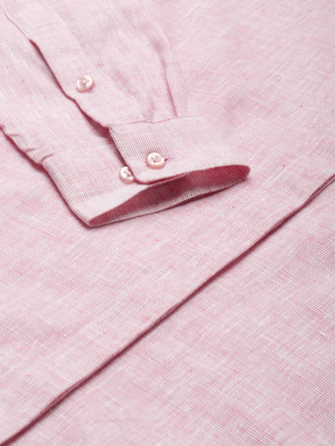 Women Pink Solid Pure Cotton Regular Fit Formal Shirt
