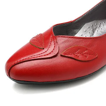 Women Shoes Leaf Comfortable Causal Slip On Flats