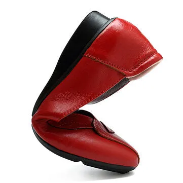 Women Shoes Leaf Comfortable Causal Slip On Flats