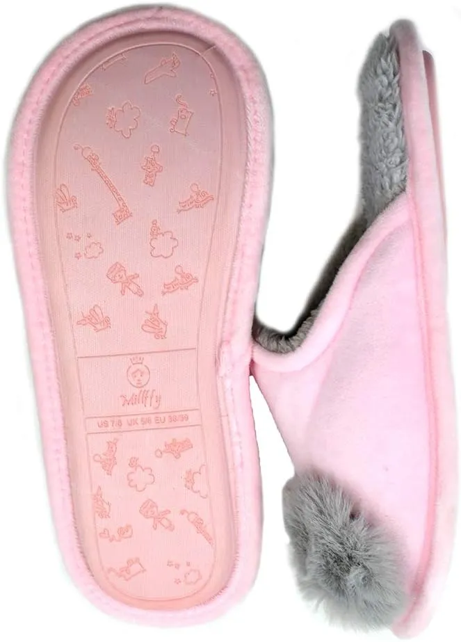 Women's swan Animal Embroidered Flamingos Memory Foam Warm Slippers Indoor Outdoor